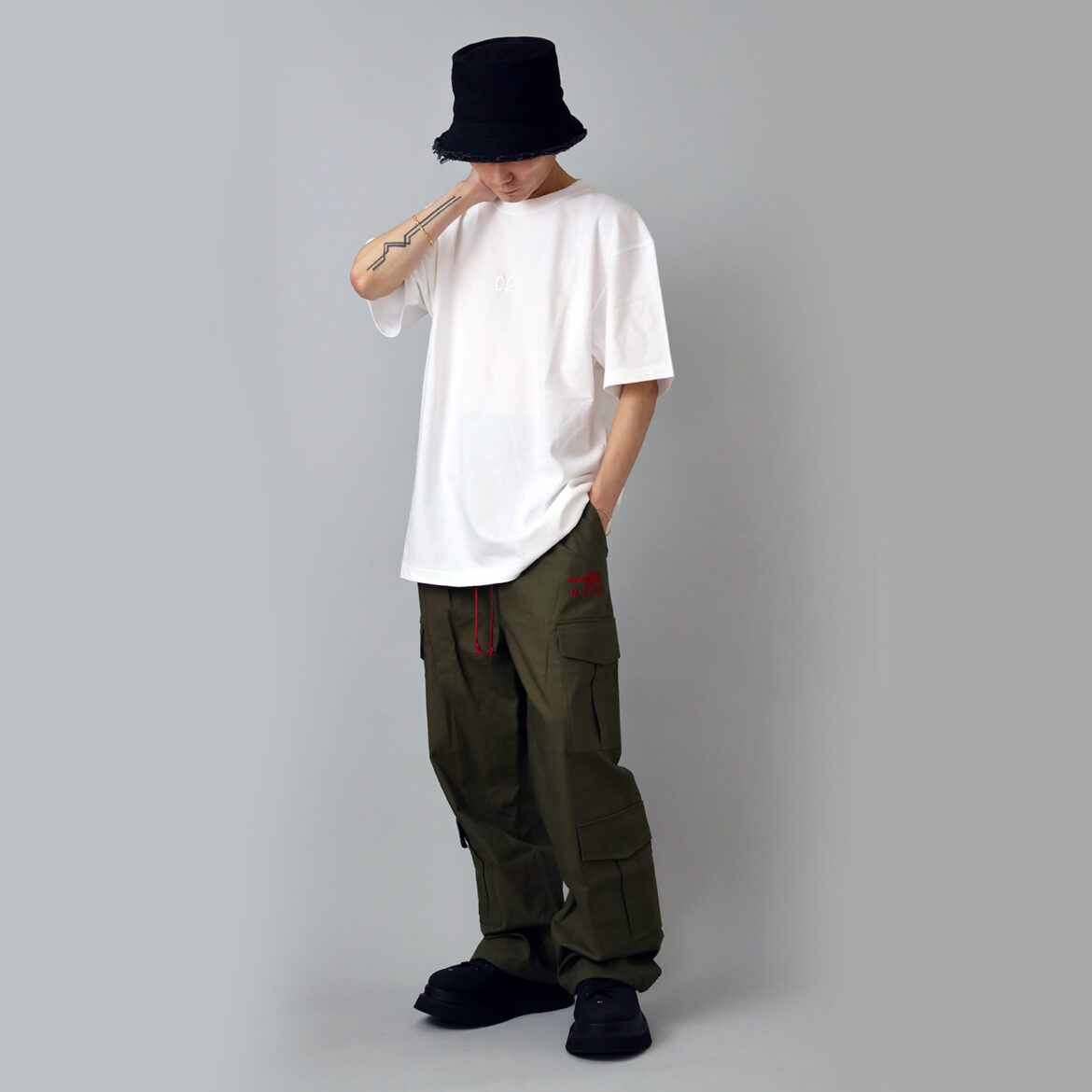 工作褲NERV WIDE CARGO PANTS-Radio EVA